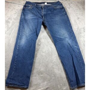 Vtg Levi's 501XX Button Fly Jeans Made in Mexico W44 L32 Straight Leg 2001